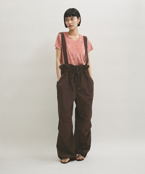 ADAM ET ROPÉ FEMME サスペンダーナイロンパンツ ADAM ET ROPE' パンツ サスペンダーナイロンパンツ レディース
