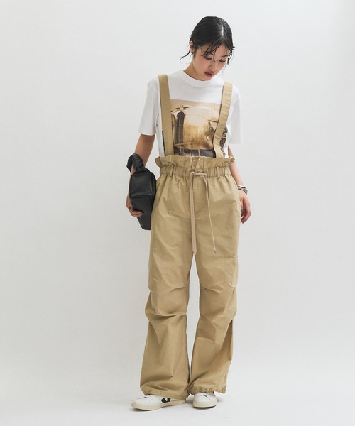 新品未使用 ADAM ET ROPÉ 23SS サスペンダーワイドパンツ 38 ADAM ET ROPE' パンツ サスペンダー ルーズシルエット ワイド