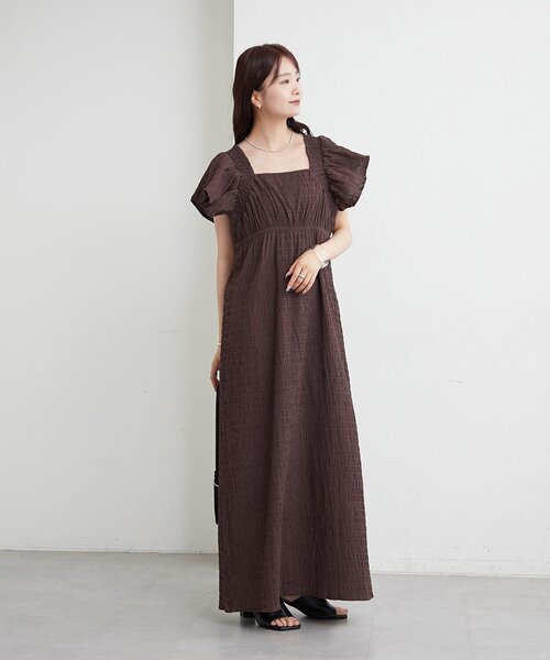 mystic ワンピース シャーリングスクエアワンピース : ZOZOTOWN