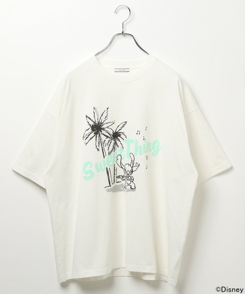 Disney（ディズニー） tシャツ Disney/スティッチデザインTシャツ