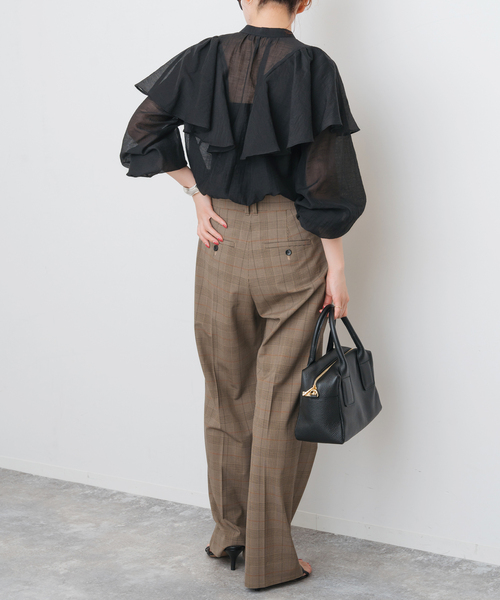 Spick &amp; Span - 【新品】【匿名配送】spick and span スタンドカラーブラウス 新品】【匿名配送】spick and span スタンドカラーブラウス