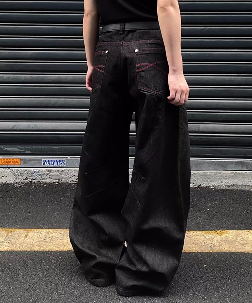 WESTBOY（ウエストボーイ） ジーンズ ルーズバギー ワイドブラック