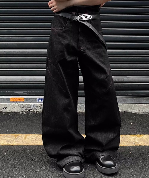 WESTBOY（ウエストボーイ） ジーンズ ルーズバギー ワイドブラック