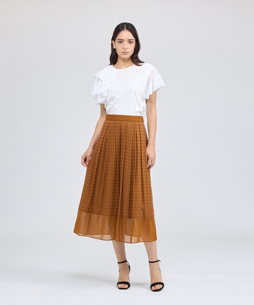 エポカ　　tシャツ シアーラッフルジャージー デザインカットソー レディース EPOCA（エポカ） tシャツ 半袖 シアーラッフルジャージー デザイン