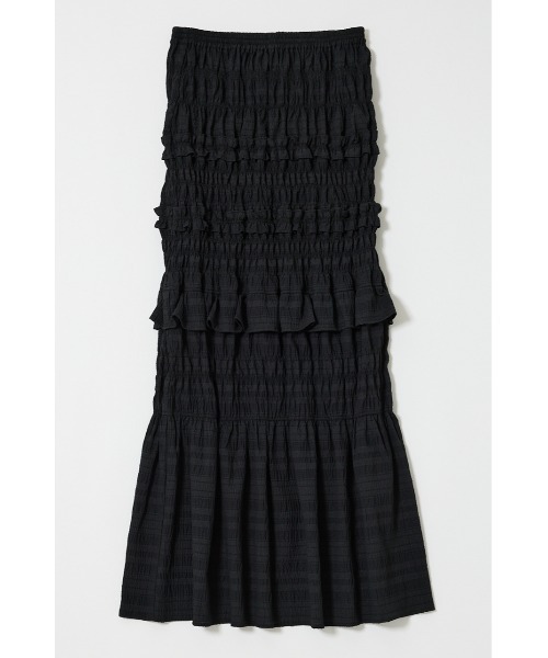 moussy 黒ロングスカート MOUSSY | DRAWSTRING CUT スカート (スカート(ロング) ) |SHEL