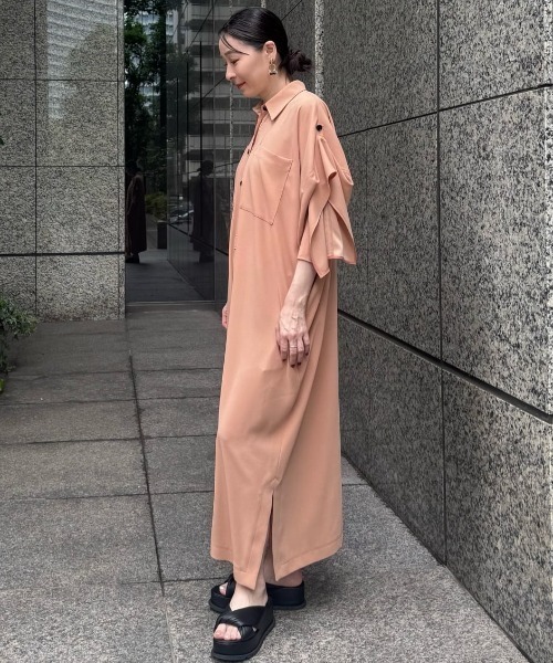 アドーア　ワンピース　38 ADORE（アドーア） ワンピース KIMONOTバックサテンワンピース