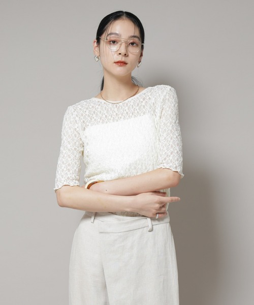 tシャツ レースバックシャントップス レディース