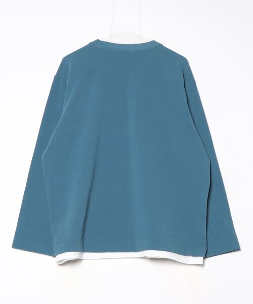 「GLOBAL WORK」 長袖Tシャツ L ブルー メンズ_画像2