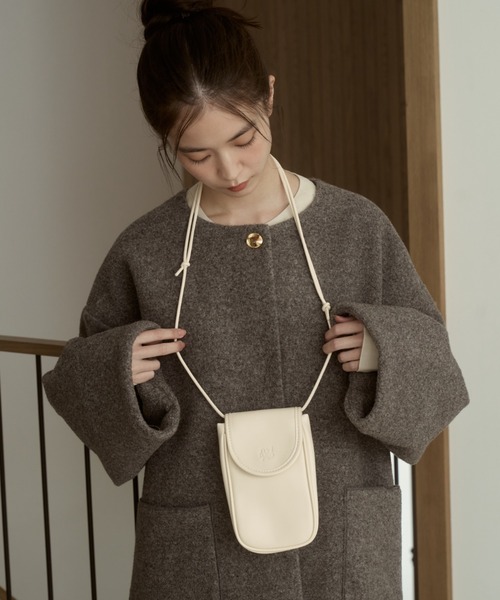 Moi-meme-Moitie プレート付き2wayバッグ シルバー 公式】Moi-même