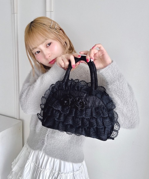 Loueme ボストンバッグ 「500mlボトル対応」ローズレースバッグ