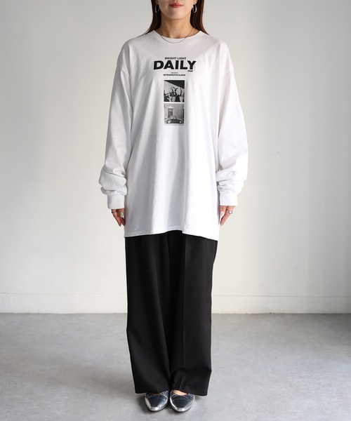 「Riberry」 「GILDAN」長袖カットソー LARGE ホワイト レディース