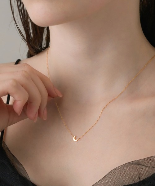 muku アクセサリーset ネックレス　ハンドメイド muku アレルギー対応 ネックレス NC/MINI MOON レディース : ZOZOTOWN