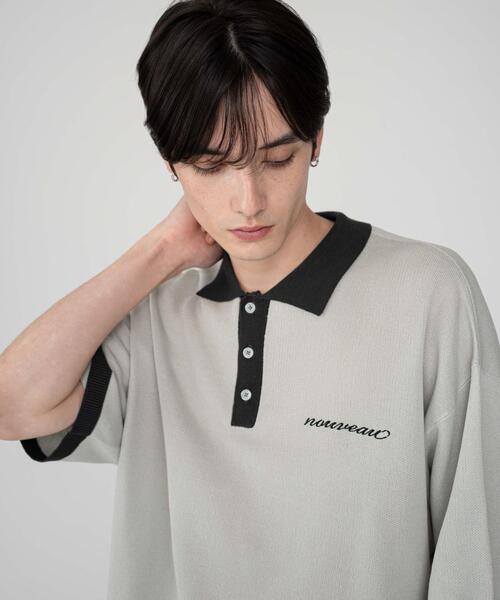 BROWNY セーター ニット BROWNY/ワンポイントニットポロシャツ メンズ