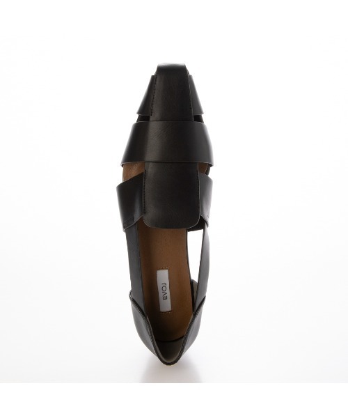 「EVOL」 フラットサンダル 24.5cm シルバー レディース_画像5