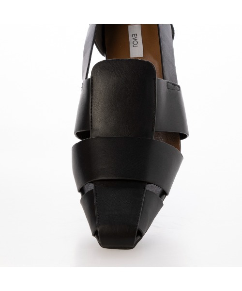 「EVOL」 フラットサンダル 24.5cm シルバー レディース_画像6