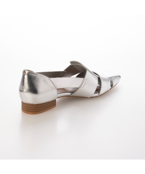 「EVOL」 フラットサンダル 24.5cm シルバー レディース_画像9