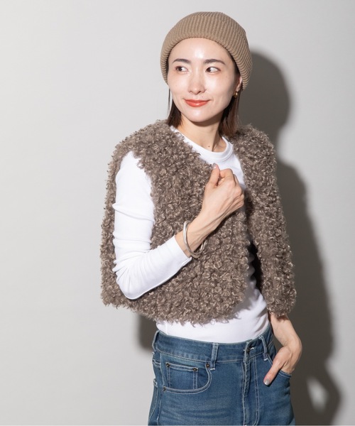 CLORE+ プードルベスト　チャコールグレー CLORE+ プードルベスト チャコールグレー セール】プードルフェイク