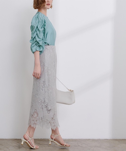 「ur's」 7分袖シャツ M ホワイト レディース_画像4