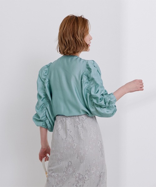 「ur's」 7分袖シャツ M ホワイト レディース_画像5