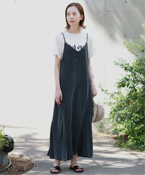 美品　スローブイエナ　キャミワンピース　ネイビー　36サイズ SLOBE IENA（スローブイエナ） キャミソールワンピース FREE ネイビー