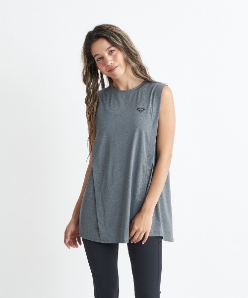 「ROXY」 ノースリーブトップス LARGE グレー レディース_画像2