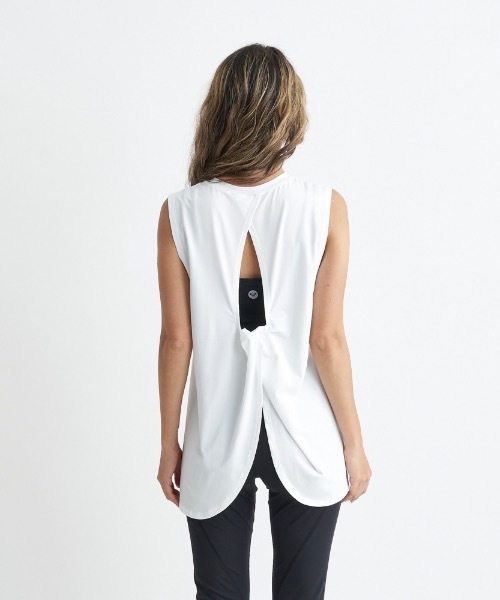 「ROXY」 ノースリーブトップス LARGE グレー レディース_画像6