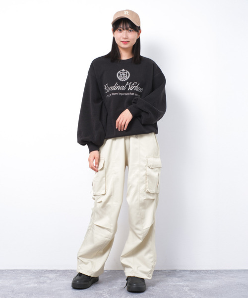 RiCO SUCRE（リコシュクレ） ワイドパンツ パンツ ツイルタックカーゴ