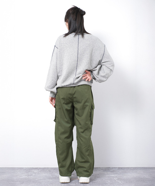 RiCO SUCRE（リコシュクレ） ワイドパンツ パンツ ツイルタックカーゴ