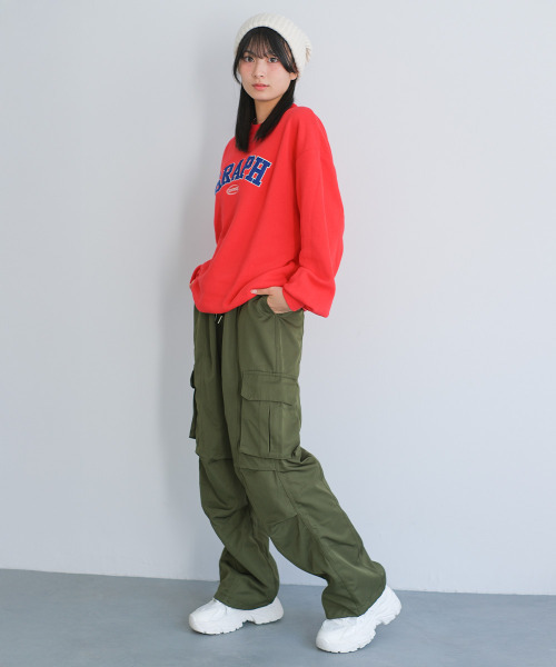 RiCO SUCRE（リコシュクレ） ワイドパンツ パンツ ツイルタックカーゴ