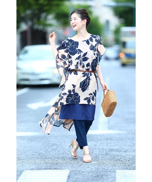 「CAWAII」 ノースリーブワンピース L2 ベージュ レディース_画像9