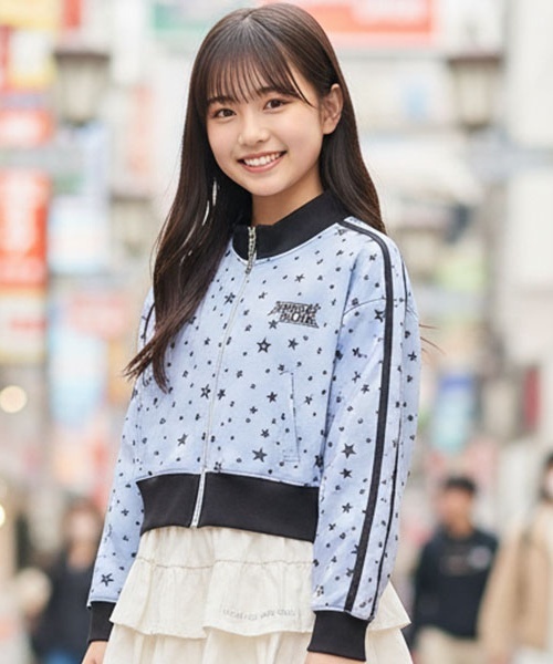 toy shop様 202502 TOYウェア ジャージ 「エンジェルブルー」星総柄トラックジャケット