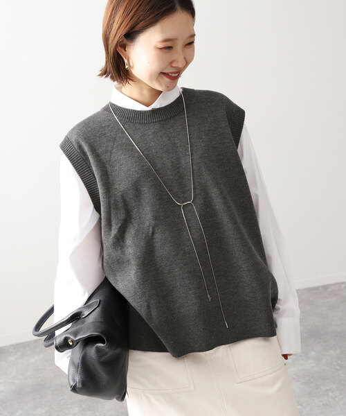 SLOBE IENA（スローブイエナ） ニットベスト FREE ブラウン レディース