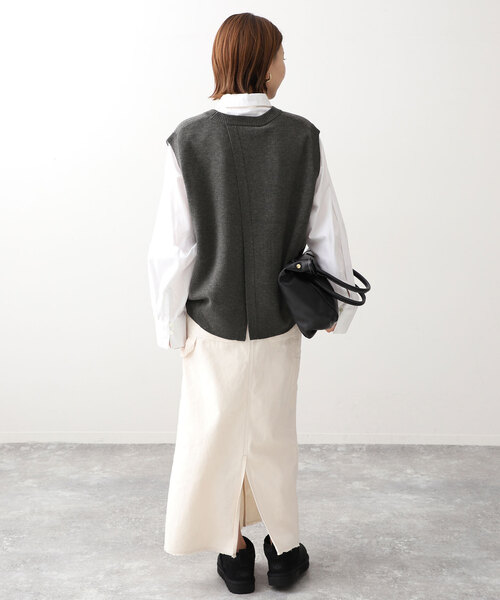 SLOBE IENA（スローブイエナ） ニットベスト FREE ブラウン レディース