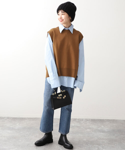 SLOBE IENA（スローブイエナ） ニットベスト FREE ブラウン レディース