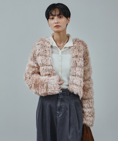SALON adam et rope'（サロン アダム エ ロペ） カーディガン シャギー