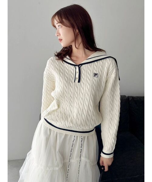 dazzlin（ダズリン） ニット セーター 「FILA別注」セーラーカラー