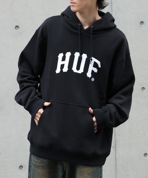 HUF（ハフ） パーカー 「HUF/ハフ」ARCH P/O HOODIE/裏起毛 ロゴ