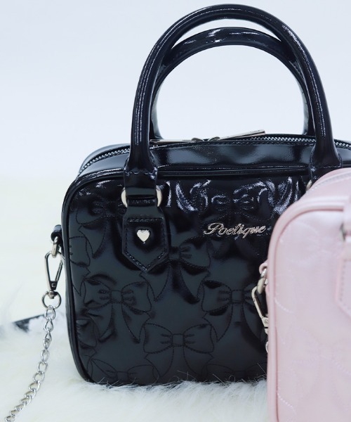 axes femme POETIQUE ボストンバッグ キルティングチェーンバッグ