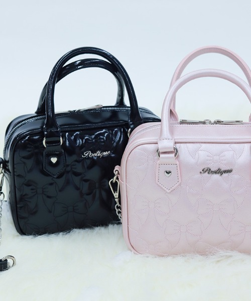 axes femme POETIQUE ボストンバッグ キルティングチェーンバッグ