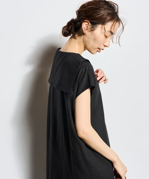 「Droite lautreamont」 半袖ワンピース M ブラック レディース_画像2