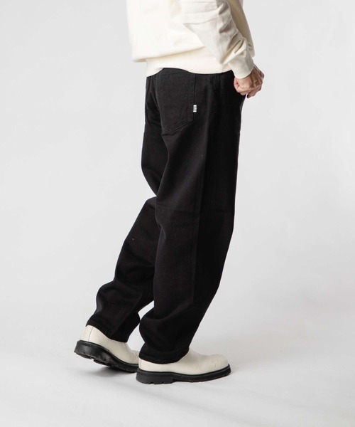 ハフ デニム パンツ HUF CROMER PANT BLACK WHITE ジーンズ オーバーサイズ スケーター ストリート系 スケートボード 人気 メンズ 正規品 PT00242 [衣類] ユ00572 HUF（ハフ） ジーンズ HUF CROMER PANT クロマー デニムパンツ メンズ