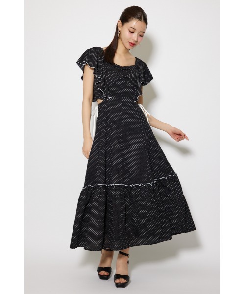 「rienda」 ノースリーブワンピース MEDIUM レッド レディース_画像2