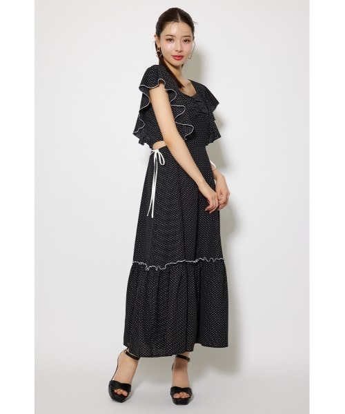 「rienda」 ノースリーブワンピース MEDIUM レッド レディース_画像3