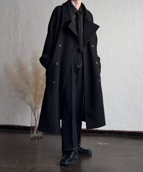 JUNMEN ジュンメン チェスターコート ロングコート ブラック 百貨店