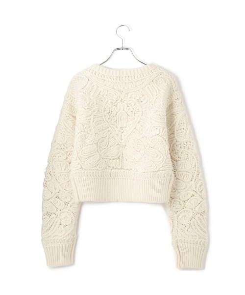 ADAM ET ROPE'（アダムエロペ） カーディガン コードレースパターン