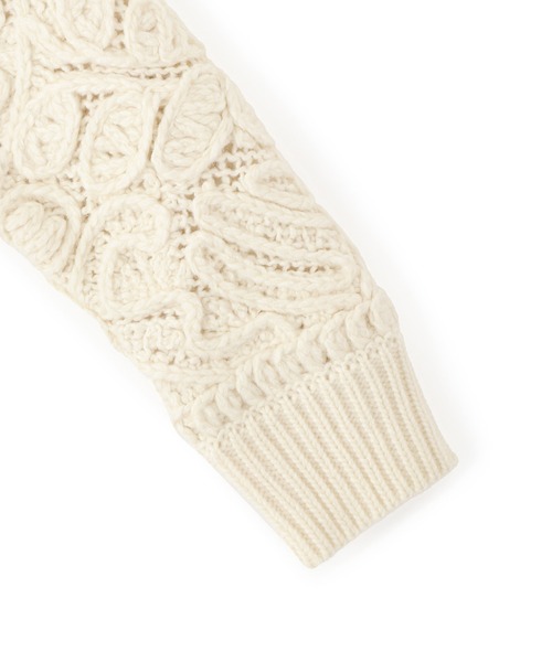 ADAM ET ROPE'（アダムエロペ） カーディガン コードレースパターン