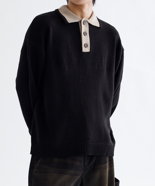 「epnok」 長袖ニット LARGE グレー メンズ_画像2