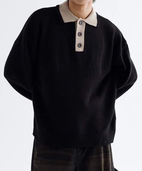 「epnok」 長袖ニット LARGE グレー メンズ_画像3