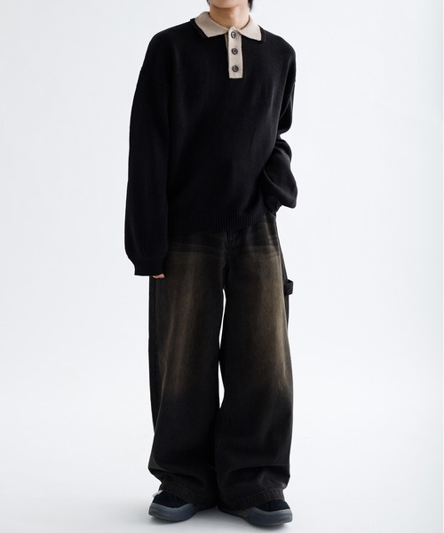 「epnok」 長袖ニット LARGE グレー メンズ_画像6