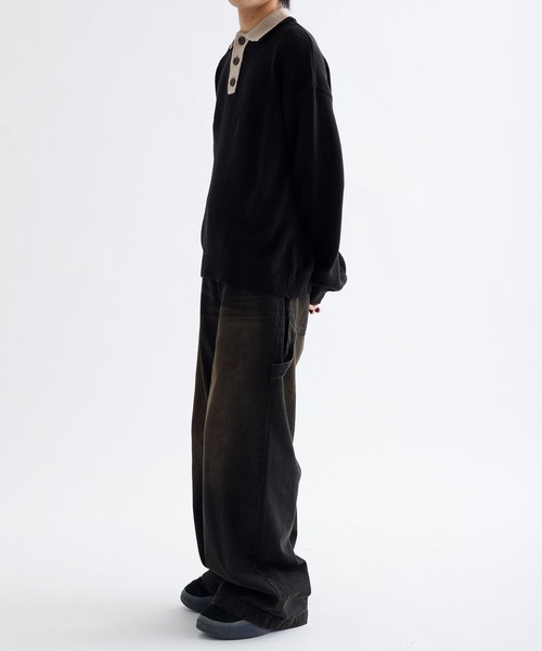 「epnok」 長袖ニット LARGE グレー メンズ_画像7